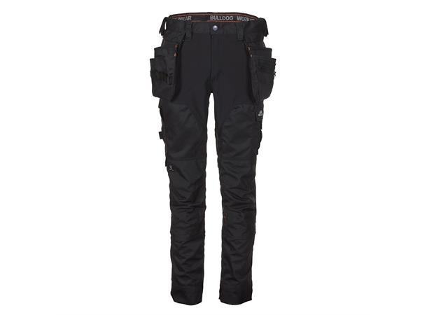 Bulldog stretchbukse, svart, str. 54 4-veis stretch 