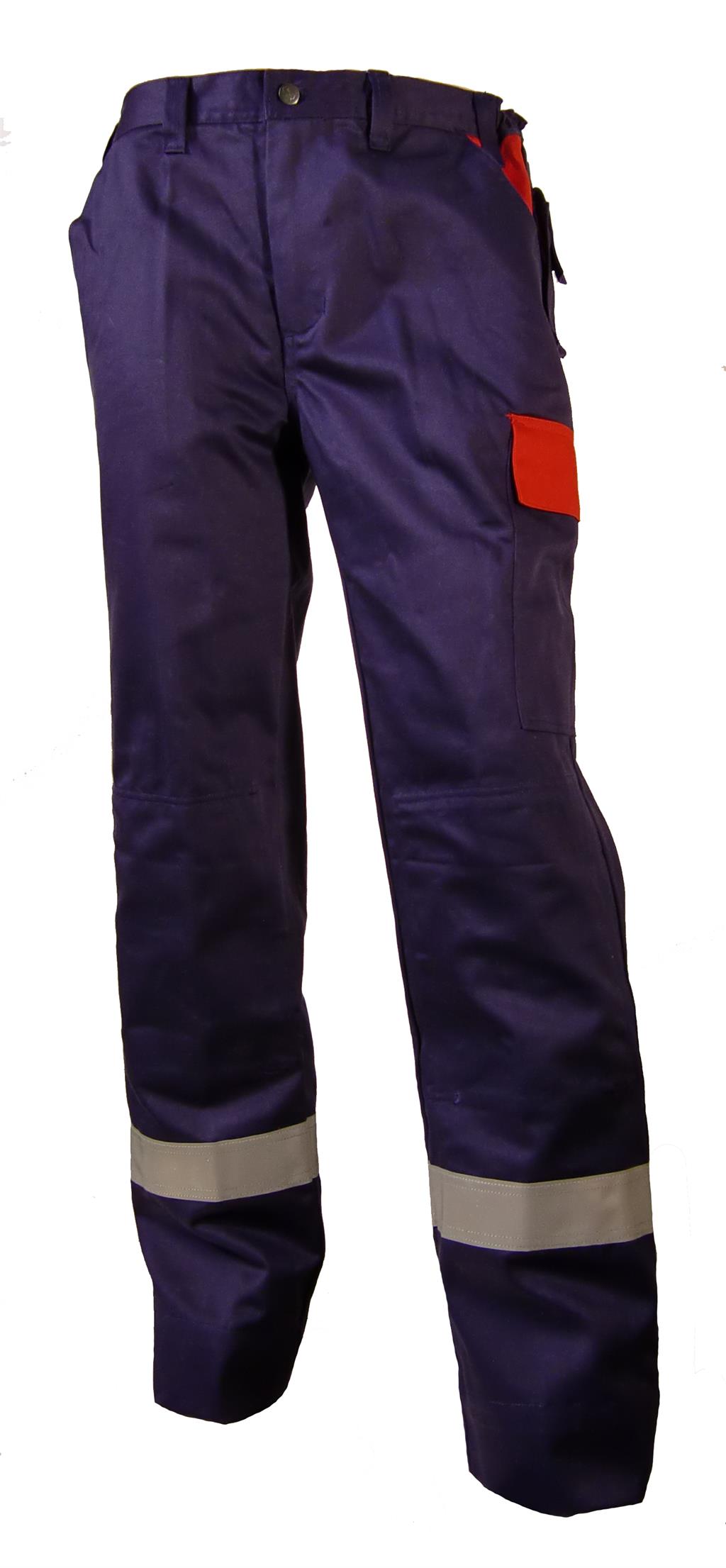 Bulldog bukse, blå/rød Flammehemmende, refleks Bulldog Protective Workwear AS