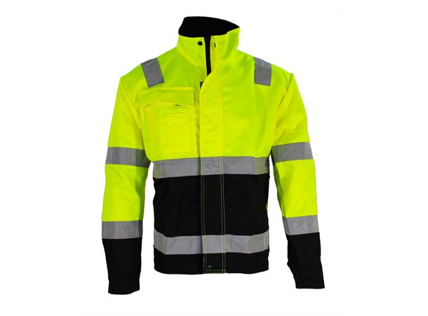 Bulldog jakke, gul/svart, str. 2XL Synlighet kl. 2 