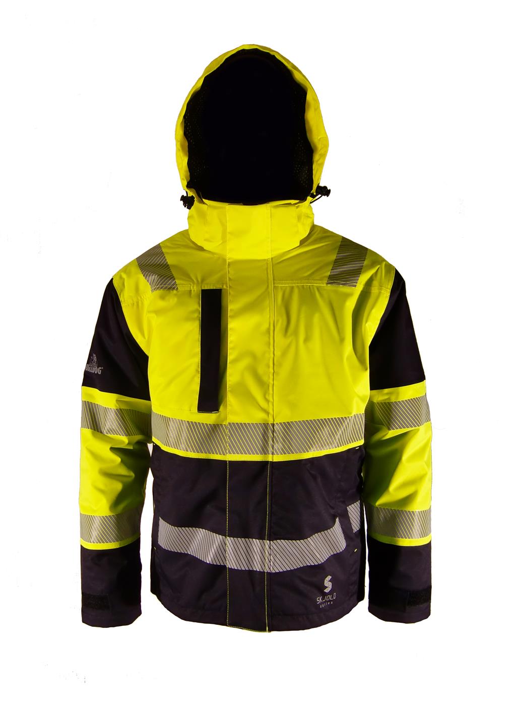 Bulldog SKJOLD jakke, gul/svart Synlighet, ISO20471 Bulldog Protective Workwear AS