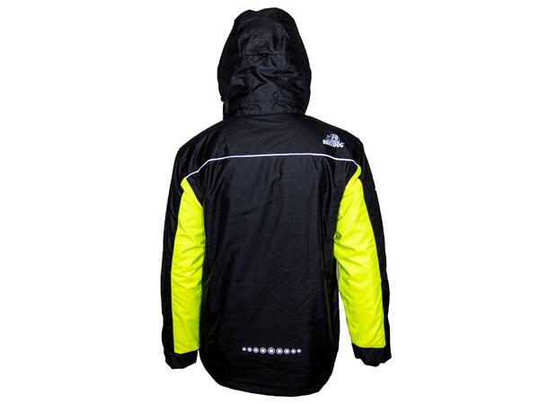 Bulldog SKJOLD jakke, svart/gul, XXL Vanntett og pustende 
