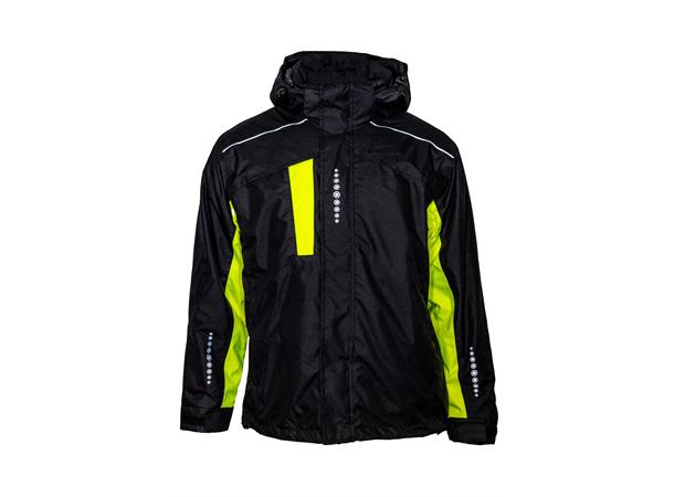 Bulldog SKJOLD jakke, svart/gul, XXL Vanntett og pustende 