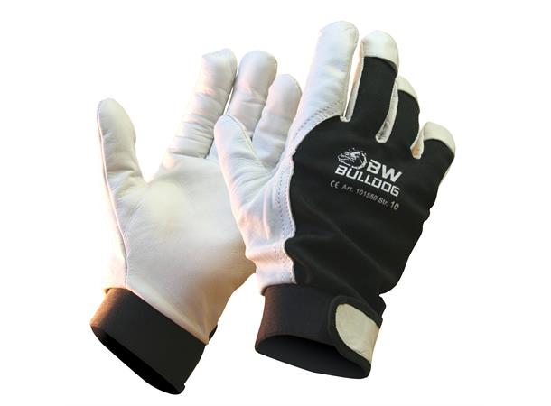 Bulldog monteringshanske Uforet, geiteskinn 