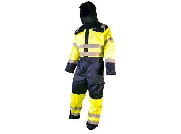 Bulldog PYROX kjeledress, gul/marine Vattert, fl.hemmende og lysbuegodkjent 