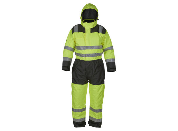 Bulldog kjeledress, gul/svart, L Synlighet kl. 3, vattert 