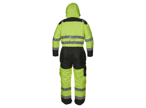 Bulldog kjeledress, gul/svart, L Synlighet kl. 3, vattert 