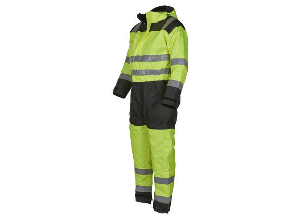 Bulldog kjeledress, gul/svart, L Synlighet kl. 3, vattert 