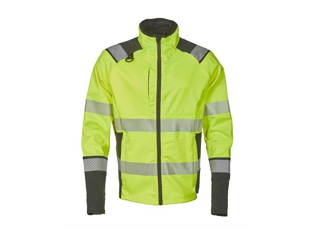 Bulldog stretchjakke, gul/svart, XL Synlighet kl.2 