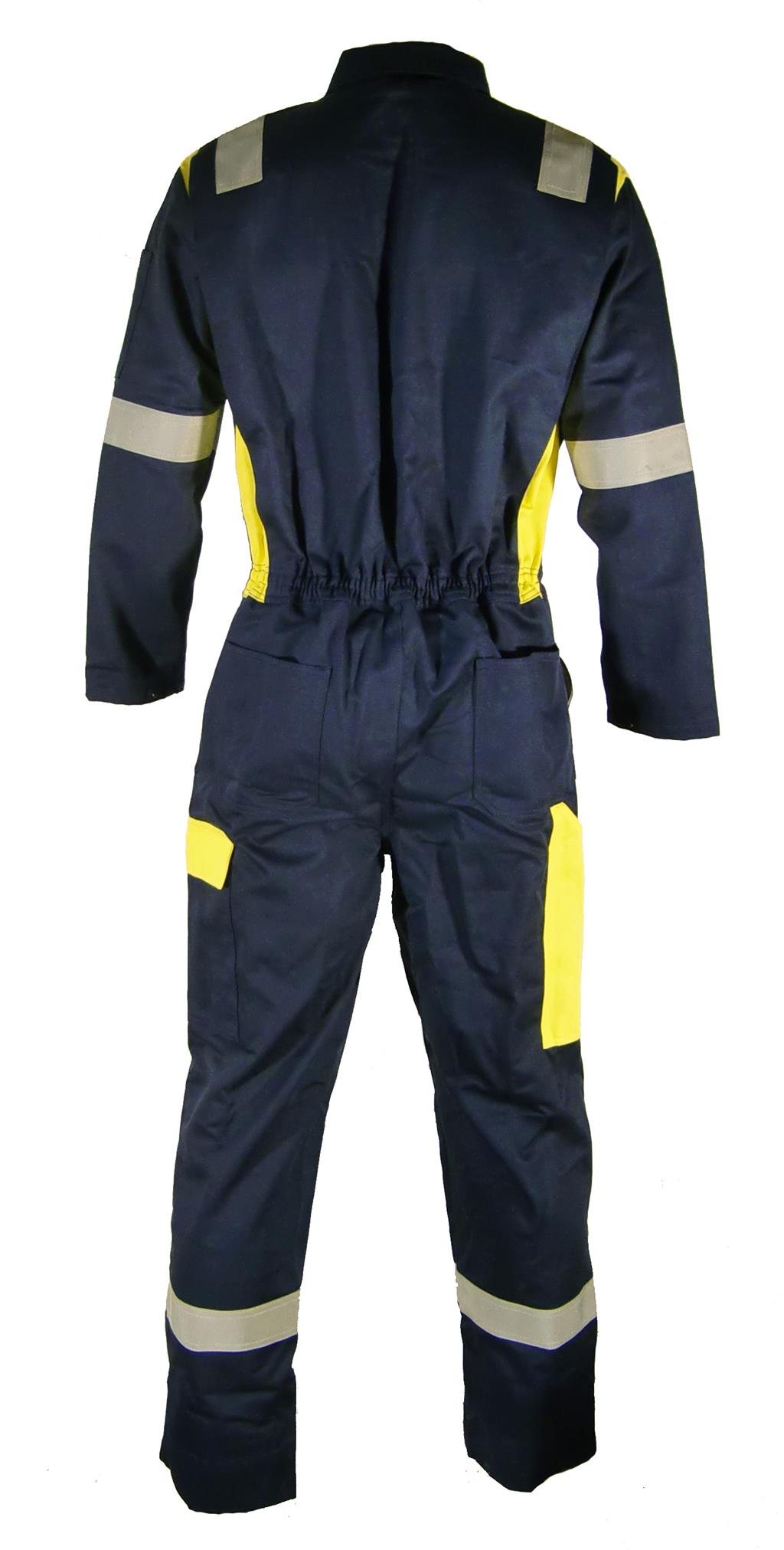 Bulldog kjeledress, blå/gul Med glidelås, flammehemmende Bulldog Protective Workwear AS