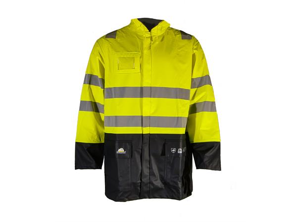 Bulldog regnjakke PU, gul/svart, XL Multinorm 