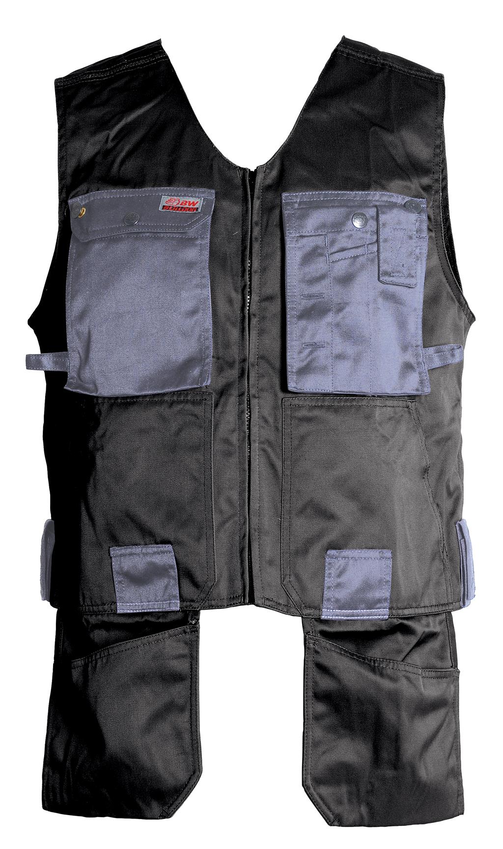 Bulldog Workwear arbeidsvest, svart/grå Str. M Bulldog Protective Workwear AS