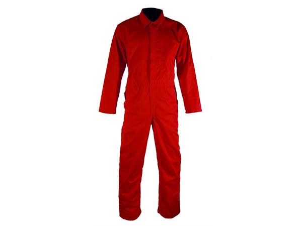 Bulldog kjeledress, rød, str. S 245 gr/m2, næringsmiddel-dress 