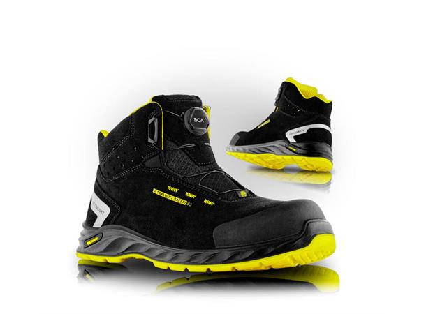 VM Footwear WISCONSIN skolett, str. 46 Svart/gul, S3 ESD SRC 