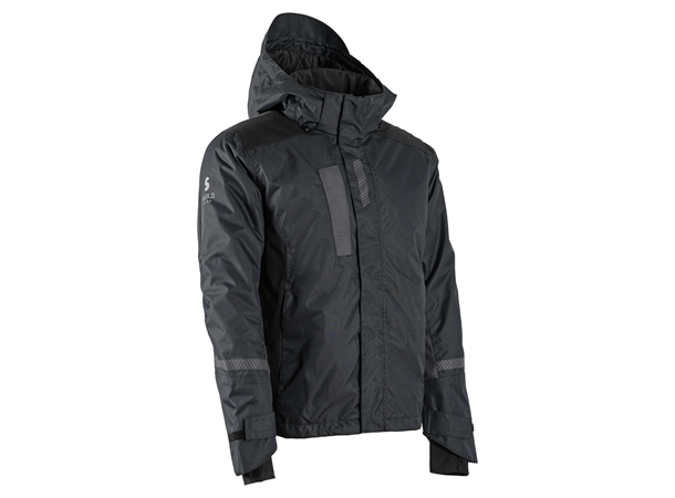 Bulldog SKJOLD 2.0 jakke, svart/grå, L Vattert, vind- og vanntett 