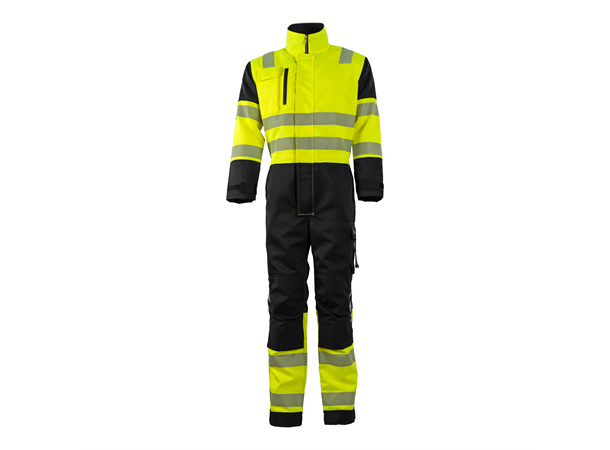 Bulldog kjeledress, svart/gul, str. 56 Synlighet kl. 3 