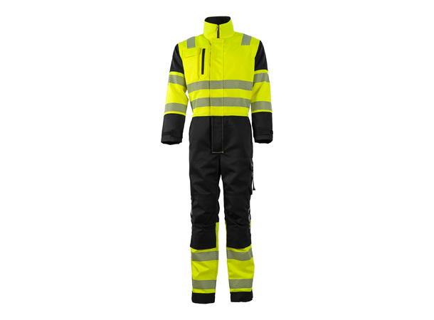 Bulldog kjeledress, svart/gul, str. 56 Synlighet kl. 3 