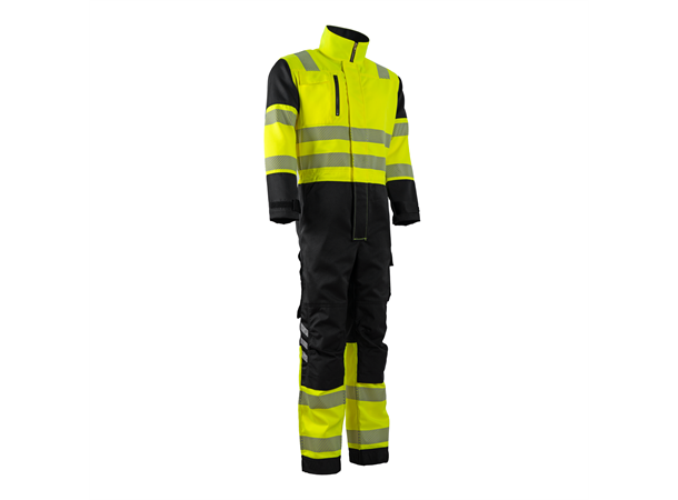 Bulldog kjeledress, svart/gul, str. 56 Synlighet kl. 3 