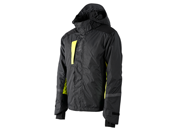 Bulldog SKJOLD 2.0 jakke, svart/gul, 4XL Vattert, vind- og vanntett 