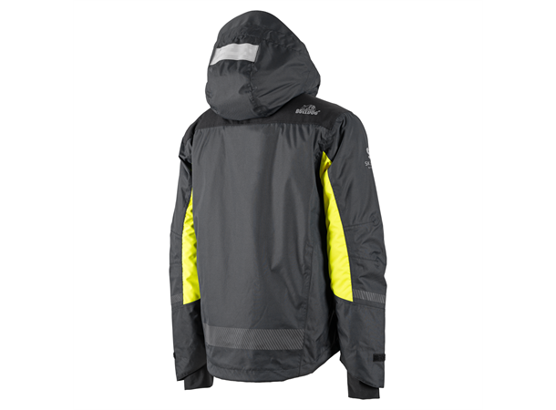 Bulldog SKJOLD 2.0 jakke, svart/gul, 4XL Vattert, vind- og vanntett 