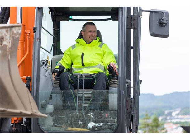 Wrks SULFUR skalljakke, svart/gul, S Synlighet kl. 3 