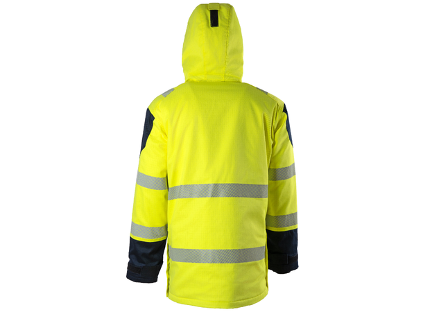 Bulldog Multinorm vattert parkas, S Gul/marineblå 