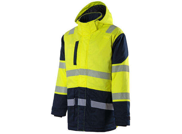 Bulldog Multinorm vattert parkas, S Gul/marineblå 