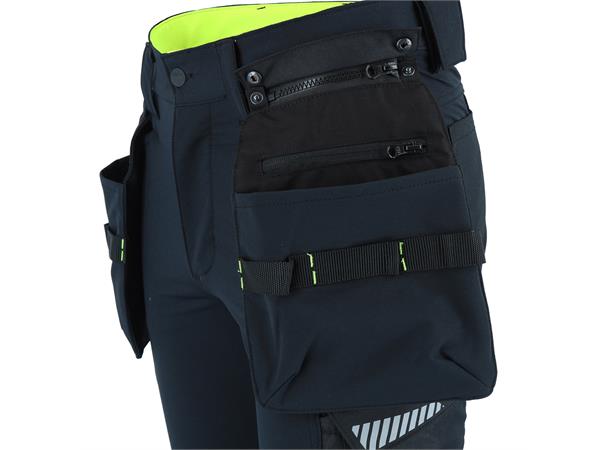 Wrks BISMUTH stretchbukse, svart, 56 Avtagbare hengelommer (glidelås) 