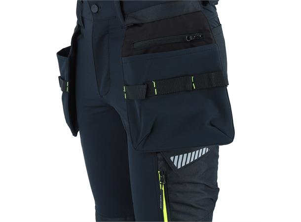 Wrks BISMUTH stretchbukse, svart, 56 Avtagbare hengelommer (glidelås) 