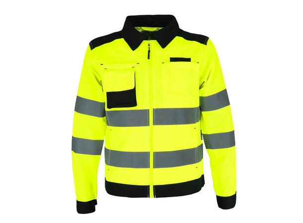 Wrks BERYL jakke, svart/gul, str. XS Synlighet kl. 2 