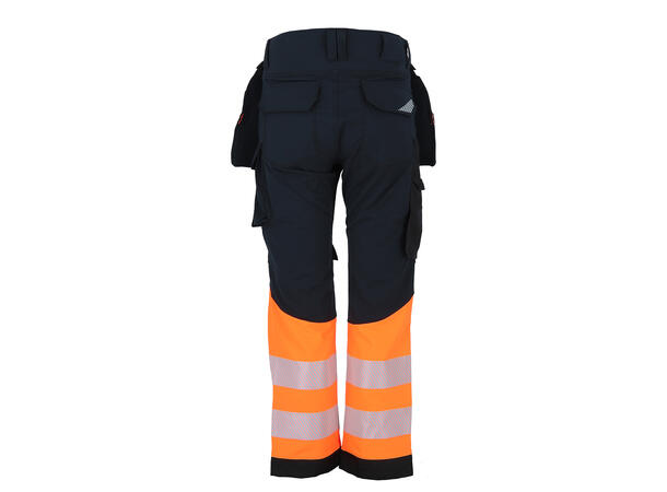 Wrks BISMUTH stretchbukse, oransje, 56 Synlighet kl. 1, avtagbare hengelommer 