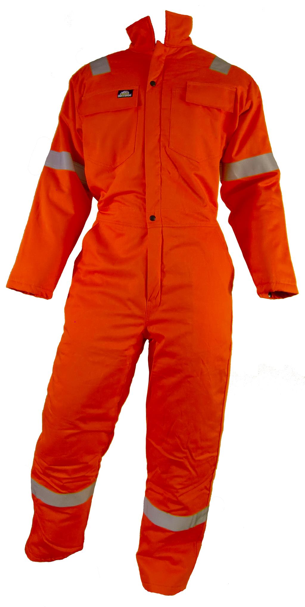 Bulldog vattert kjeledress, oransje Flammehemmende, ISO11612 (A1, B1, C1) Bulldog Protective